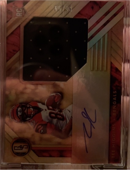 2019 Panini Gold Standard Tee Higgins Rookie Patch Auto #RC — front