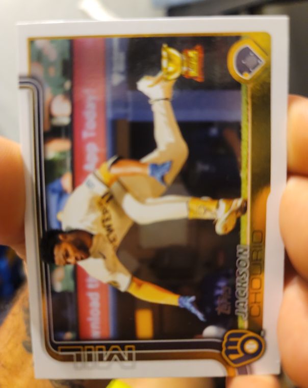 2025 Topps Series 2 #376 Jackson Chourio Milwaukee Brewers — front