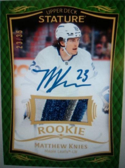 2023 Upper Deck Stature #23 Matthew Knies Rookie — front