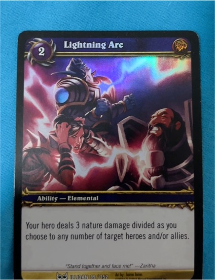 2007 World of Warcraft TCG #89 Lightning Arc — front