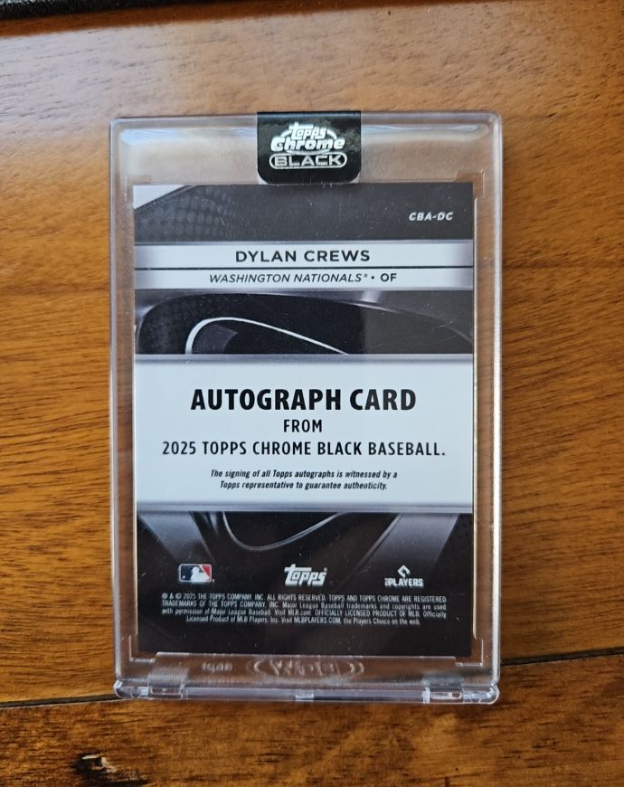 2025 Topps Chrome Black Dylan Crews — front