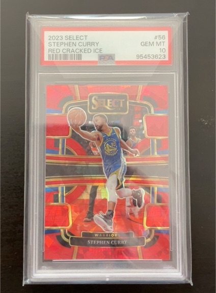 2023 Select #56 Stephen Curry Red Cracked Ice — front