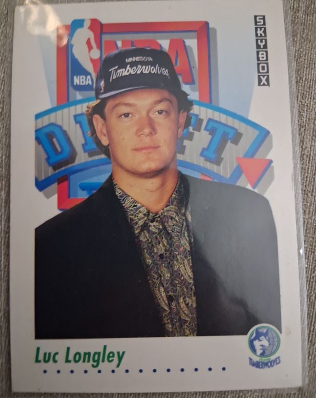 1991-92 SkyBox #519 Luc Longley Rookie Minnesota Timberwolves — front