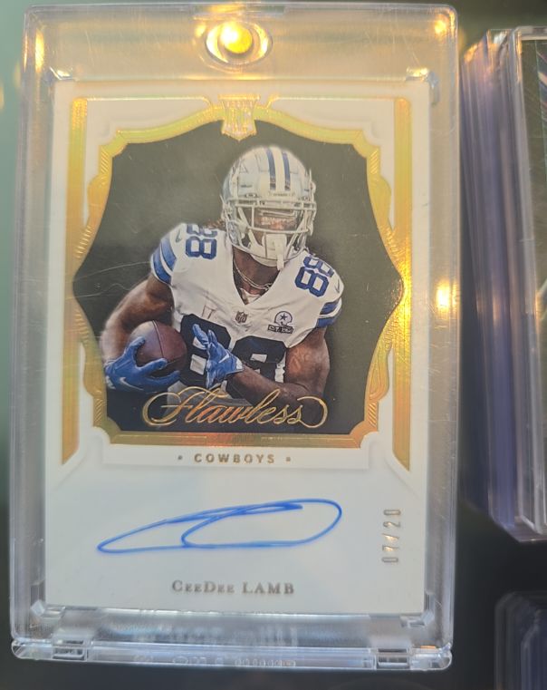 2020 Panini Flawless CeeDee Lamb Rookie Shadow Signatures Auto #RPA-7 — front