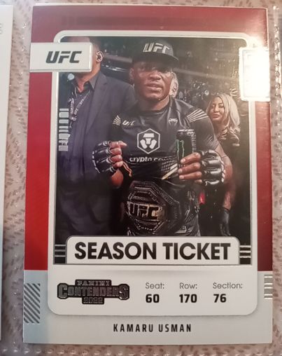 2022 Panini Chronicles UFC Contenders Season Ticket #110 Kamaru Usman — front