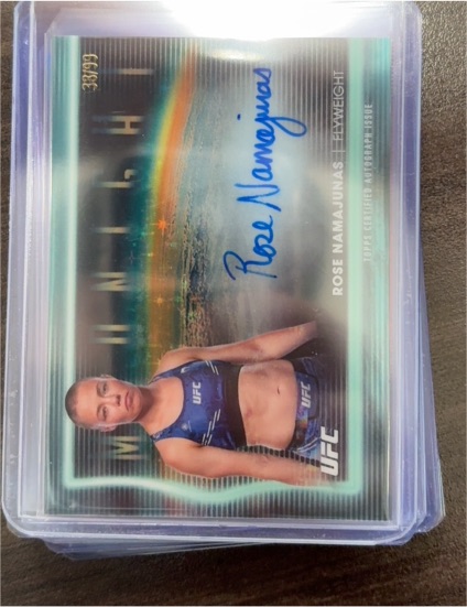 2025 Topps Midnight UFC Horizon Signatures #HNS-RN Rose Namajunas — front
