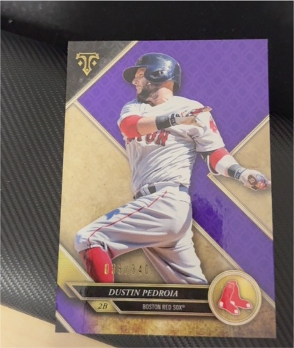 2017 Topps Triple Threads #99 Dustin Pedroia — front