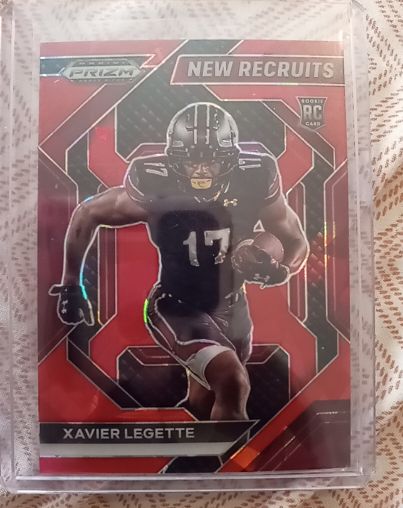2024 Panini Prizm Draft Picks #NR-XLE Xavier Legette New Recruits Red Ice — front