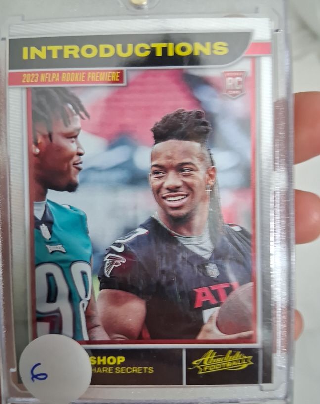 2023 Panini Absolute #6 Bijan Robinson / Jalen Carter Introductions — front