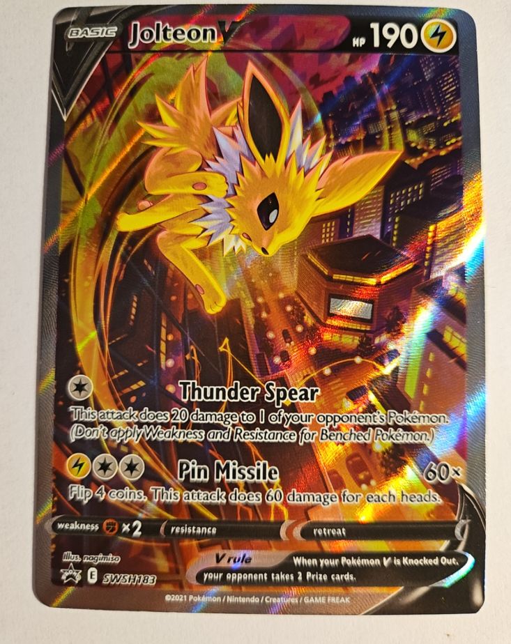 2021 Pokémon SWSH183 Jolteon V — front