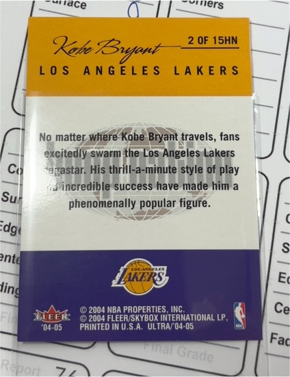 2004-05 Fleer Ultra Hoop Nation #2HN Kobe Bryant — front