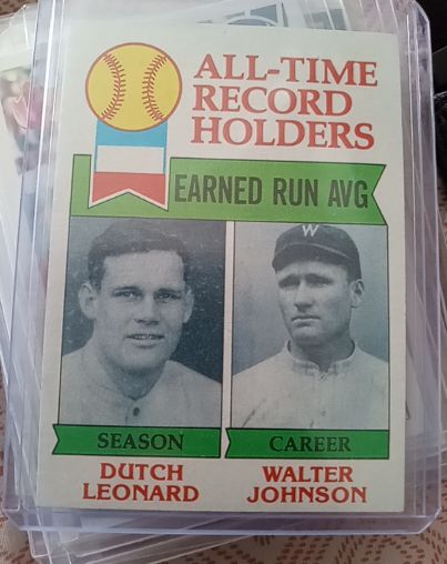 1979 Topps #418 Dutch Leonard / Walter Johnson — front