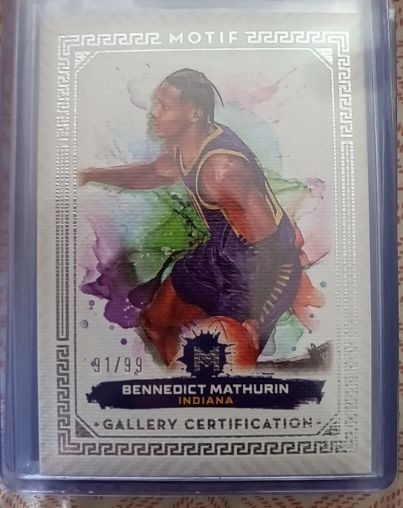 2024 Topps Motif Gallery Certification #Bennedict Mathurin Indiana Pacers — front