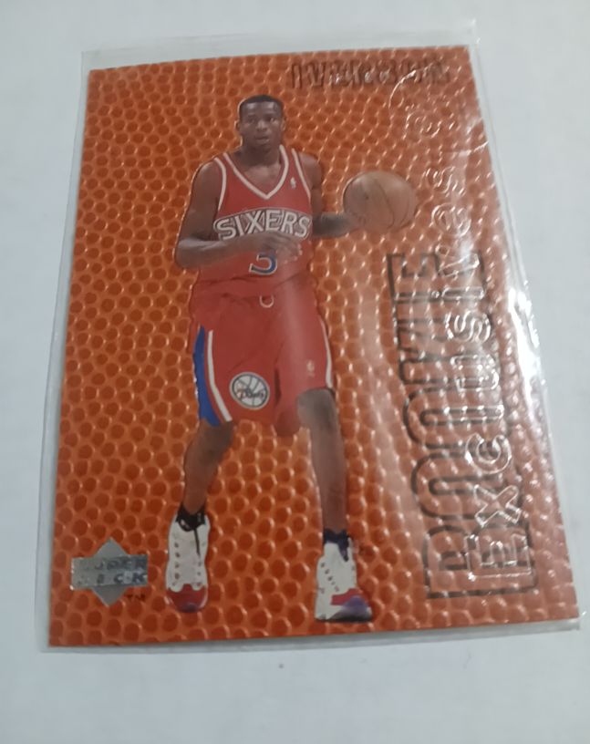 1996-97 Upper Deck Rookie Exclusives #R1 Allen Iverson — front