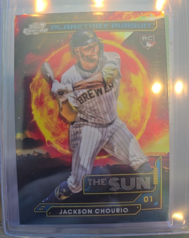 2024 Topps Chrome Cosmic #PPS-9 Jackson Chourio Planetary Pursuit The Sun RC — front