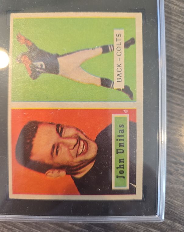 1957 Topps #138 Johnny Unitas Rookie Card — front