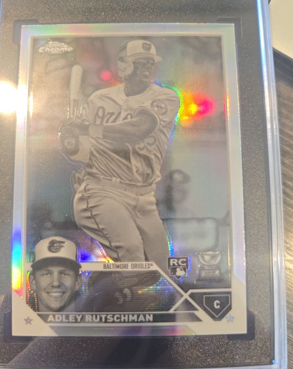 2023 Topps Chrome #1 Adley Rutschman Sepia Refractor Rookie Card — front
