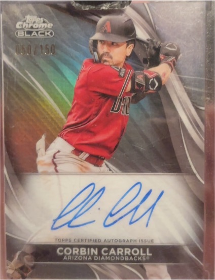 2024 Topps Chrome Black Autographs #CBA-CC Corbin Carroll — front