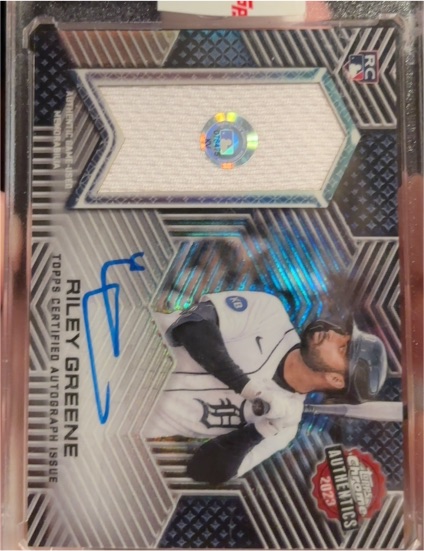 2023 Topps Chrome Authentics Relics #TCA-RG Riley Greene — front