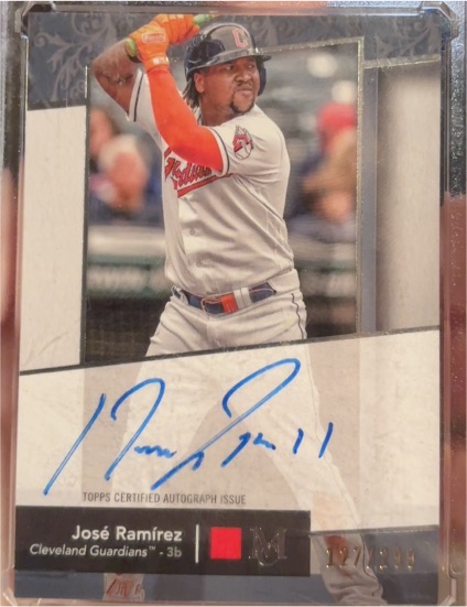 2024 Topps Museum Collection Archival Autographs #AA-JRA José Ramírez — front
