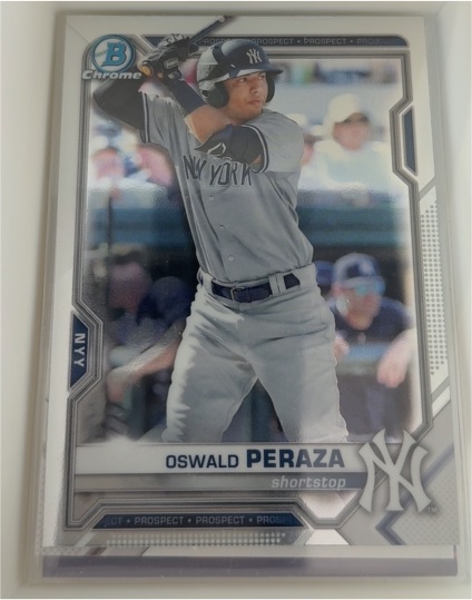 2021 Bowman Chrome #BCP-50 Oswald Peraza — front