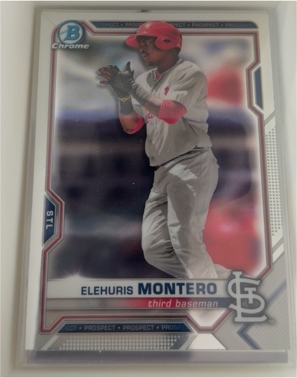 2021 Bowman Chrome Prospects #BP-116 Elehuris Montero — front