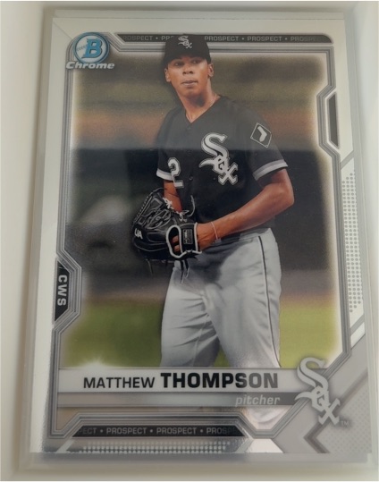 2021 Bowman Chrome Prospects #BCP-74 Matthew Thompson — front
