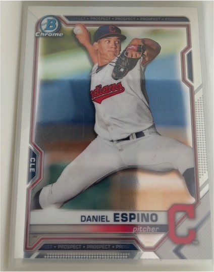 2021 Bowman Chrome #BCP-123 Daniel Espino — front