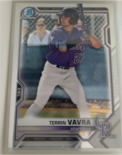 2021 Bowman Chrome Prospect #BCP-100 Terrin Vavra — front