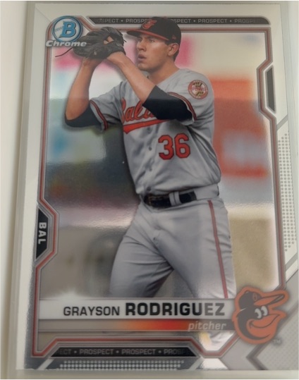 2021 Bowman Chrome #BCP-118 Grayson Rodriguez — front