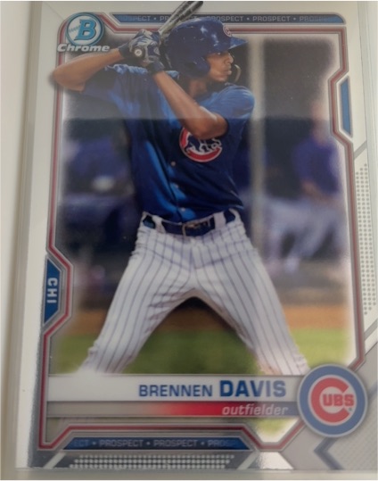 2021 Bowman Chrome Prospects #BCP-65 Brennen Davis — front