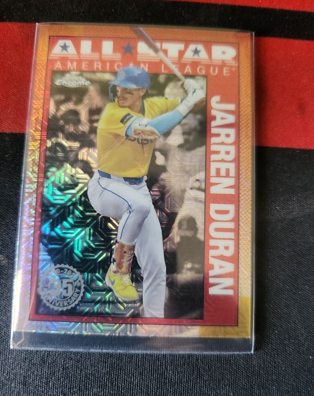 2025 Topps Series 2 #90ASC-45 Jarren Duran 1990 Topps Chrome All-Star Mojo — front