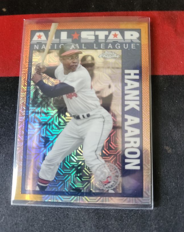 2025 Topps Series 2 Silver Pack 1990 Chrome Mojo All-Star #90ASC-14 Hank Aaron — front