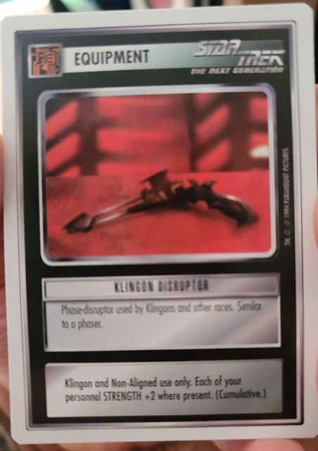 1994 Star Trek The Next Generation CCG Equipment Klingon Disruptor #4R8 — front