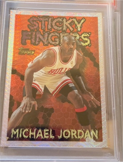 1996-97 Topps Season's Best Sticky Fingers #18 Michael Jordan — front
