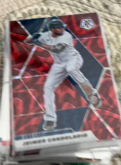 2021 Panini Mosaic Reactive Red Mosaic #286 Jorge Polanco — front