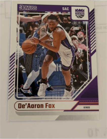 2024-25 Panini Donruss #26 De'Aaron Fox — front