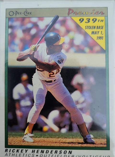 1991 O-Pee-Chee Premier #62 Rickey Henderson — front