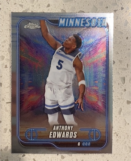 2024-25 Topps Chrome #77 Anthony Edwards — front