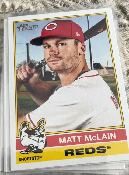 2025 Topps Heritage #221 Matt McLain — front