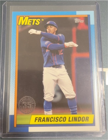 2025 Topps Series 1 1990 Topps #T90-38 Francisco Lindor — front