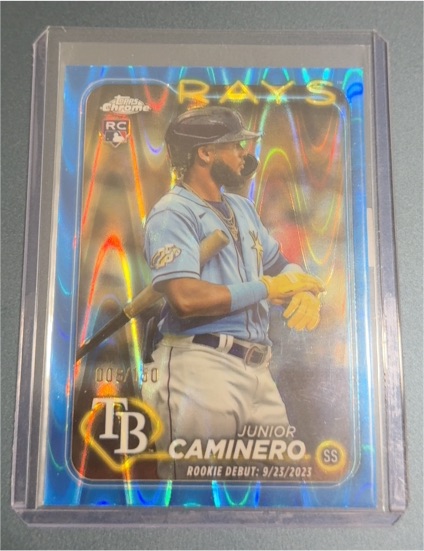 2024 Topps Chrome Update #USC193 Junior Caminero Rookie Debut — front