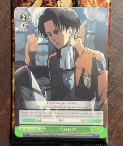 Weiss Schwarz Attack on Titan S35-E052U Levi "Lesson" — front
