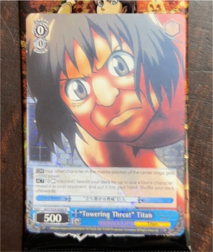 2015 Weiss Schwarz Attack on Titan S35-E086 "Towering Threat" Titan — front