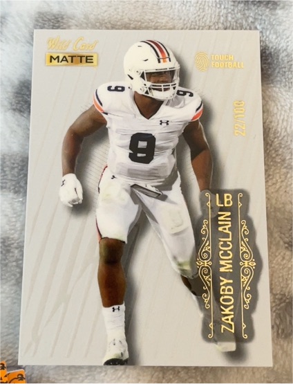 2022 Wild Card Matte Football #MB-130 Zakoby McClain — front