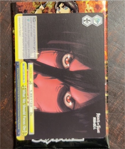 Weiss Schwarz Attack on Titan SX04-003 Eren Titan Declaration of War RR — front