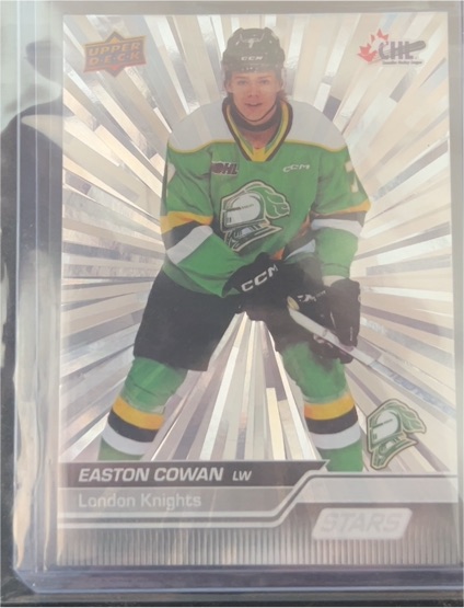 2023-24 Upper Deck CHL Outburst Stars #Easton Cowan — front