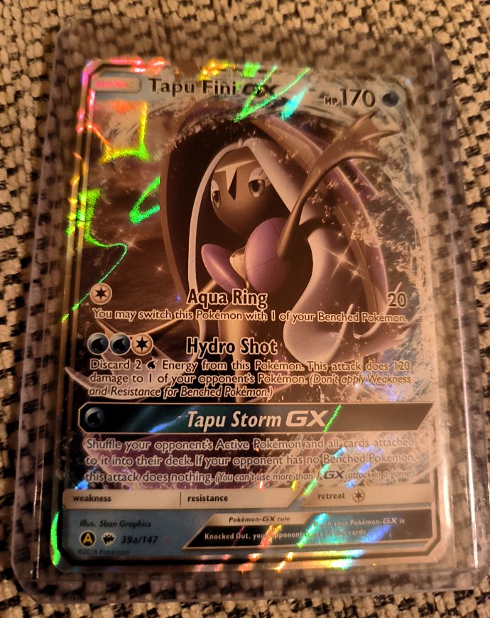 2018 Pokémon TCG Burning Shadows #39a Tapu Fini GX — front