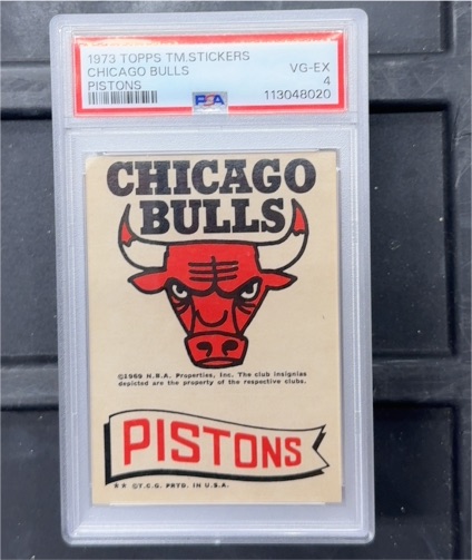 1973 Topps Team Stickers Chicago Bulls / Detroit Pistons — front