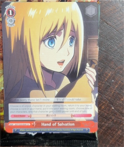 Weiss Schwarz Attack on Titan AOT/S35-E081 Hand of Salvation — front